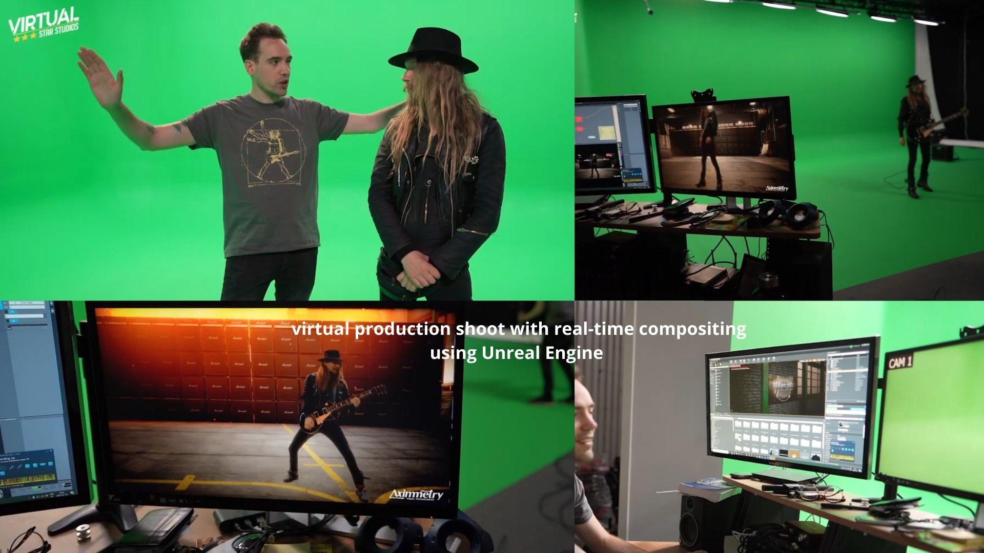 virtual production shoot with real-time compositing using Unreal Engine
