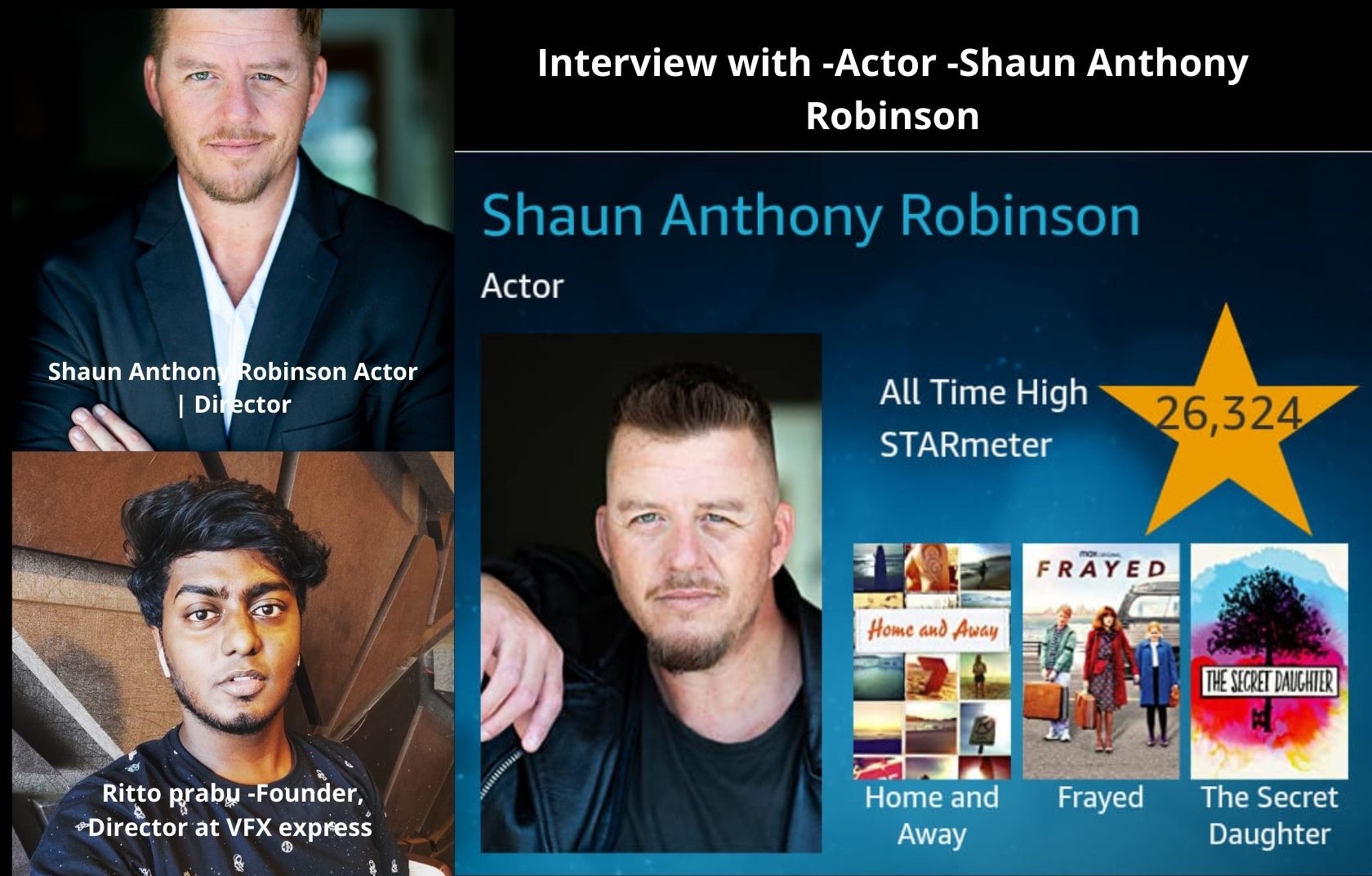 Interview with -Shaun Anthony Robinson Actor | Director