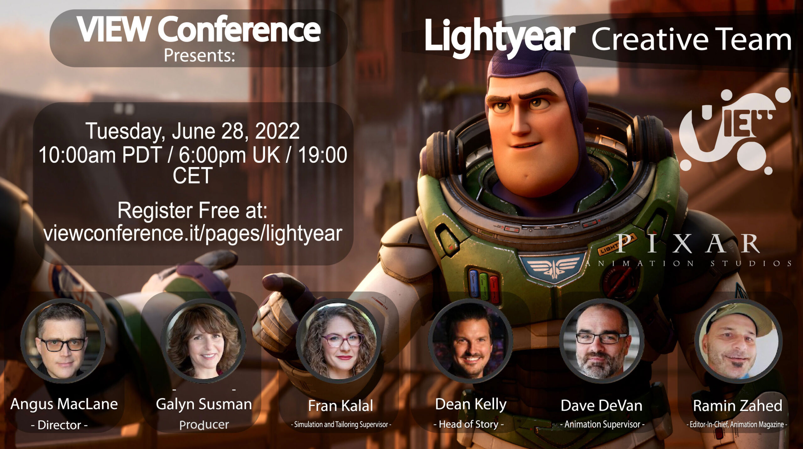 “Lightyear” – VIEW Conference and Pixar Present a FREE Online Panel with the Director and Creators of Pixar’s New Animated Feature